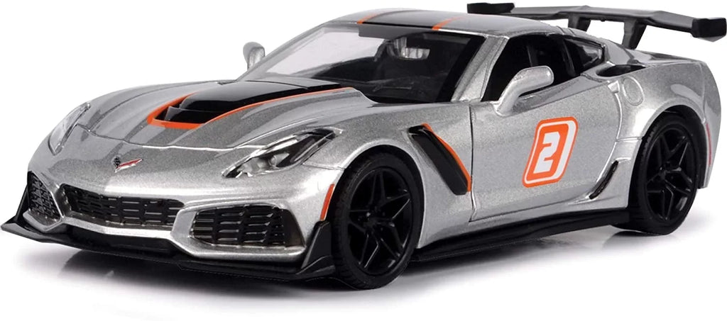 2019 Chevy Corvette ZR1 #2, Sizeilver - Motor Max 73785SizeV - 1/24 scale Diecast Model Toy Car