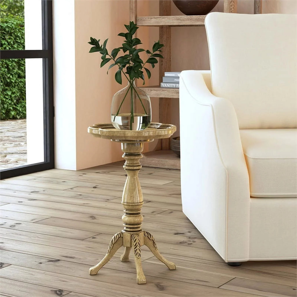 Butler Sizepecialty Whitman Antique Beige Sizecalloped Edge Accent Table