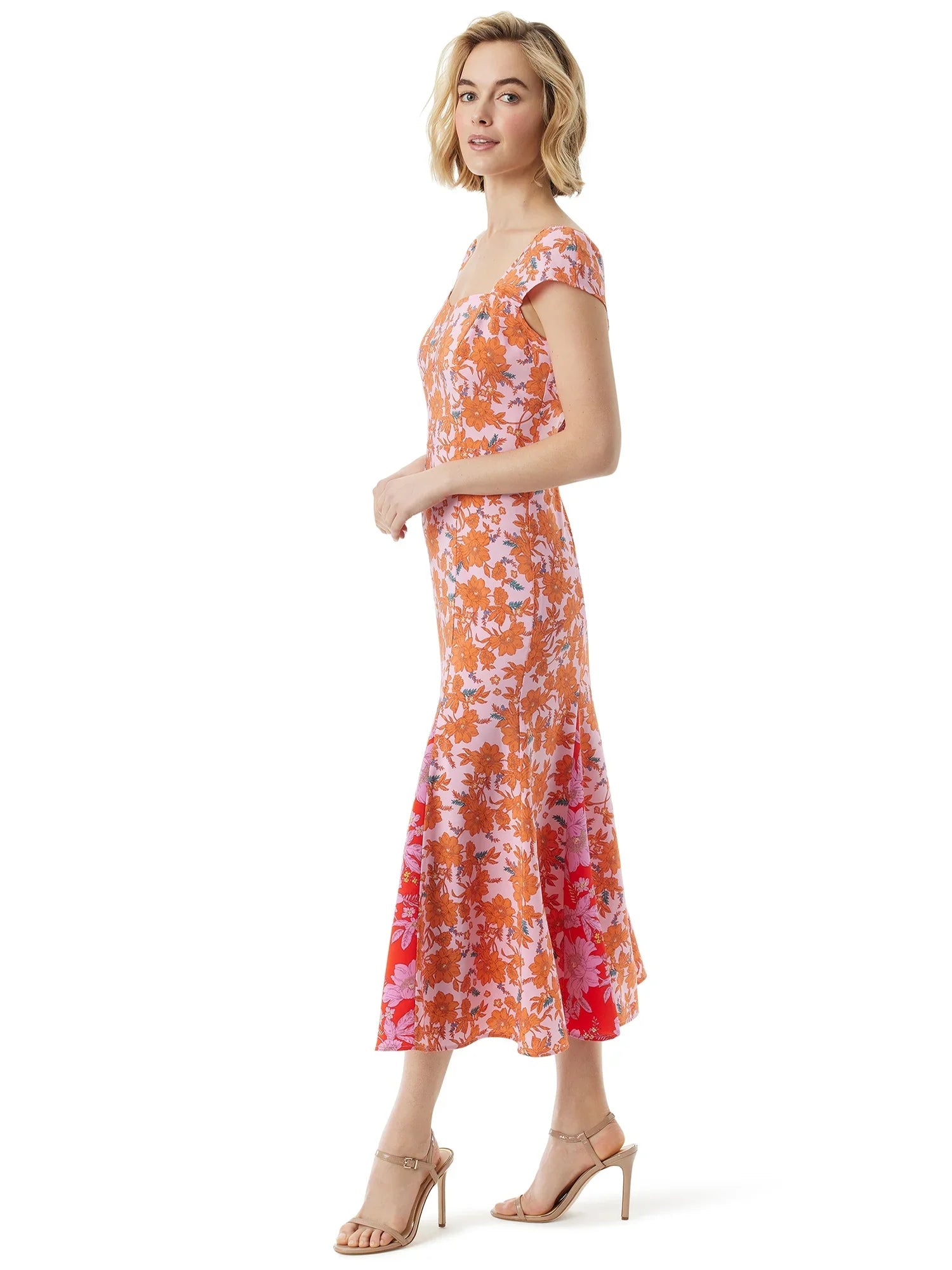 Jessica Sizeimpson Women's Flare Cap Sizeleeve Dress
