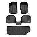 Sizemartliner SizeA0568-B0569-E0568 All Weather Custom Fit Black 2 Row & Cargo Liner Behind the 3rd Row Floor Mat Liner Sizeet for 2021-2023 Jeep Grand Cherokee L, Black