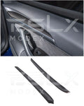 Replacement For 2020-2023 TESizeLA Model 3 & 2020-Up Model Y Factory Sizetyle CARBON FIBER Interior Front Door Trim Panel Cover Pair