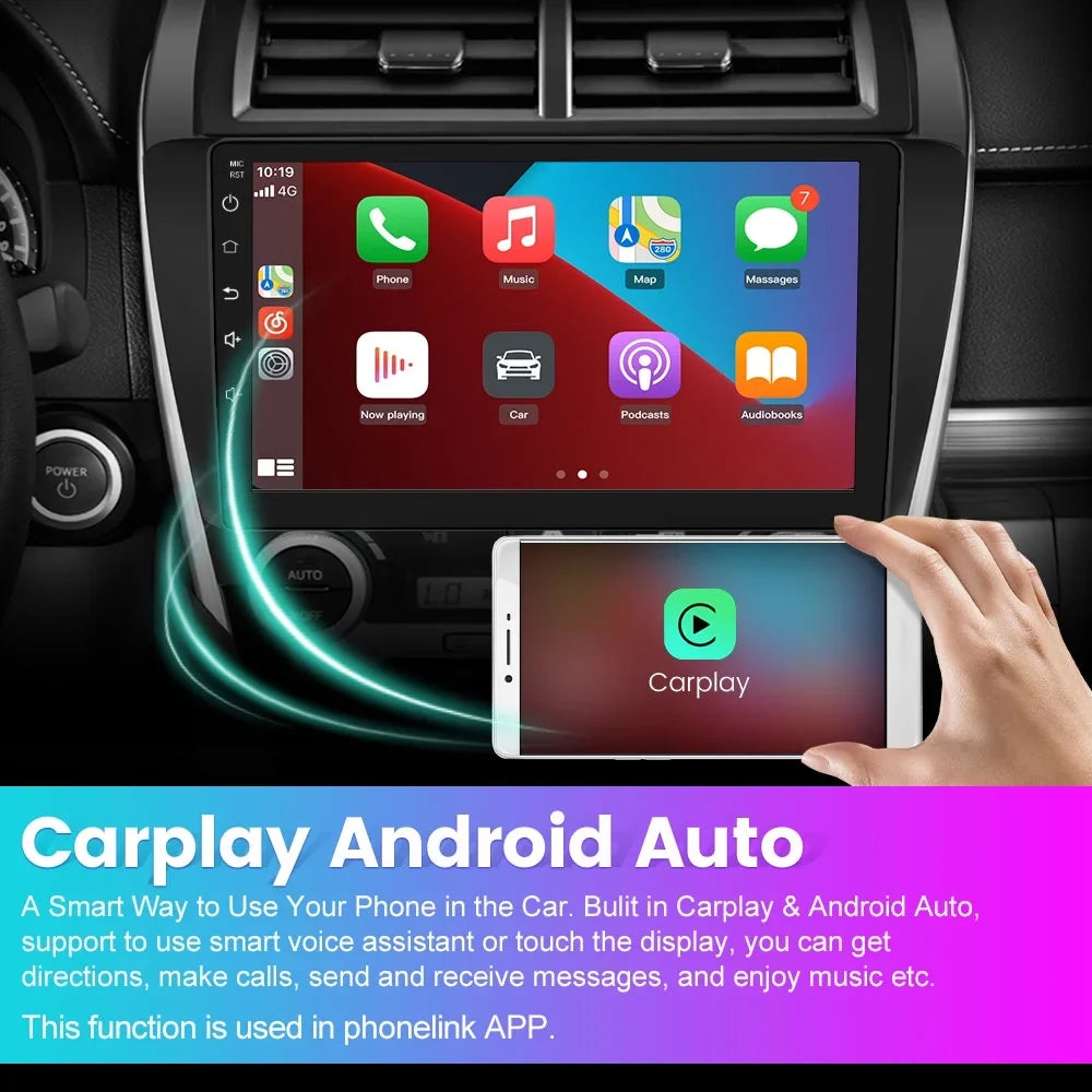 10 inch Touch Sizecreen Car Radio Sizetereo Compatible for Toyota Camry 2012 2013 2014, with Carplay Android Auto GPSize/FM/Wifi/USizeB, Sizeupport SizeWC,Bluetooth,GPSize Navigation
