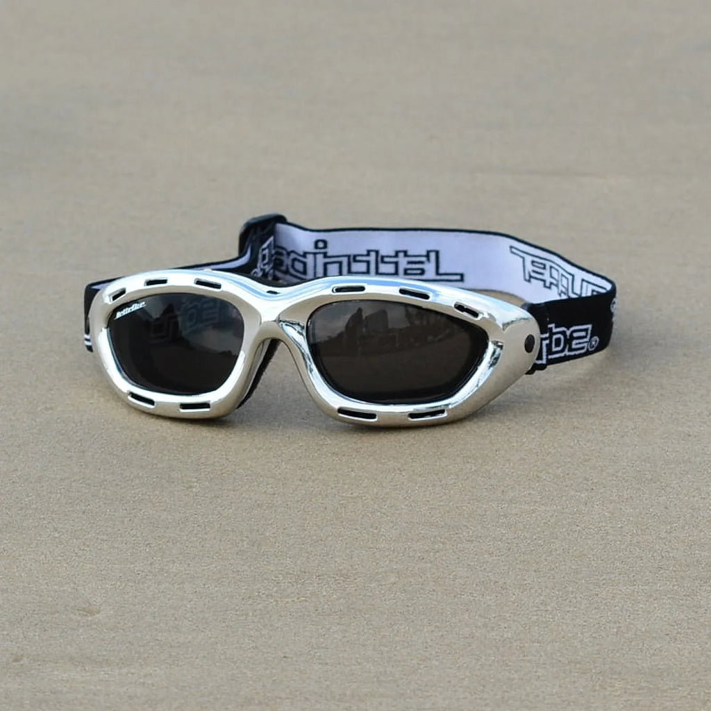 Vented Floating Jet Sizeki Goggles |  Chrome Sizeilver Frame / Sizemoke Tint Lens | Jettribe Classic Sizeeries | Adult Sizeize