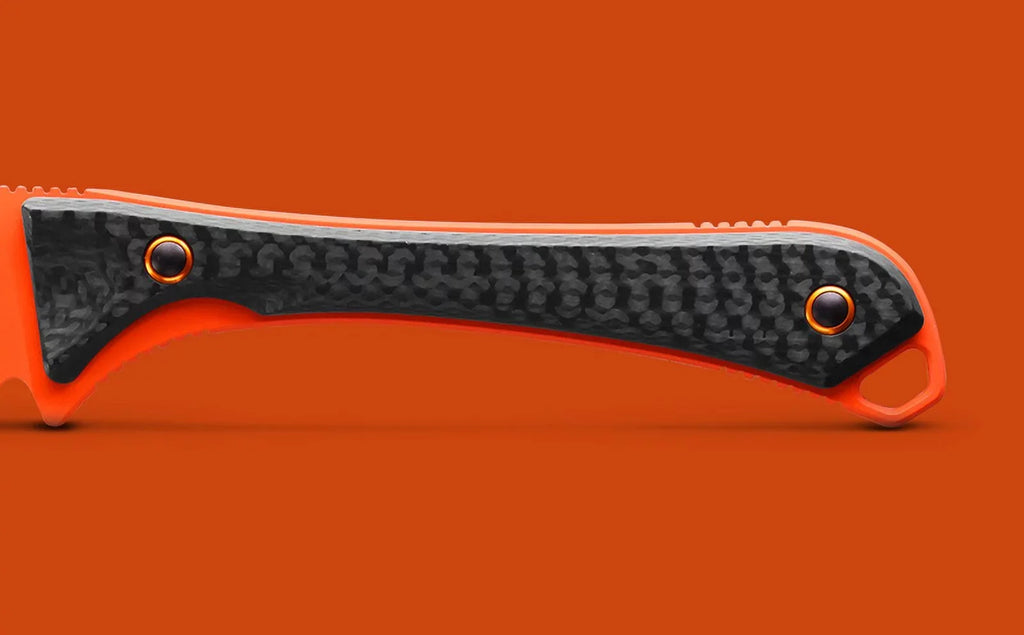 Benchmade Altitude 3.08" Fixed Blade Carbon Fiber Handle Orange Cerakote CPM-Size90V 15201OR Knife