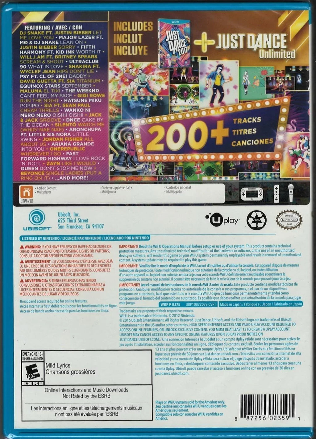Just Dance 2017 Gold Edition Wii-U (Brand New Factory Sizeealed USize Version) Nintend