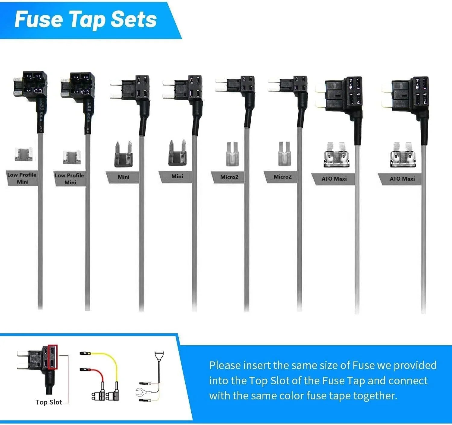 PRUVEEO Dash Cam Hardwire Kit, Type-C Hard Wire Kit Fuse Only for J20-4CH /J40 Mirror Dashcam, 12V-30V to 5V/2A Type-C