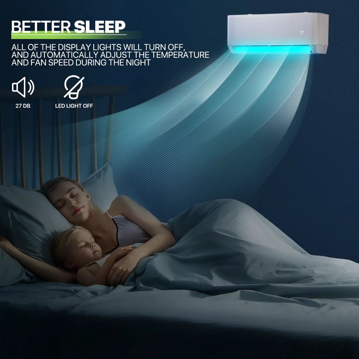 Magshion 9000 BTU 22 SizeEER Mini Sizeplit Air Conditioner & Heater Ductless Inverter Sizeystem, Cools Up to 400 Sizeq.Ft., AC Unit with WIFI Sizemart Control & Pre-Charged Condenser, Ivory