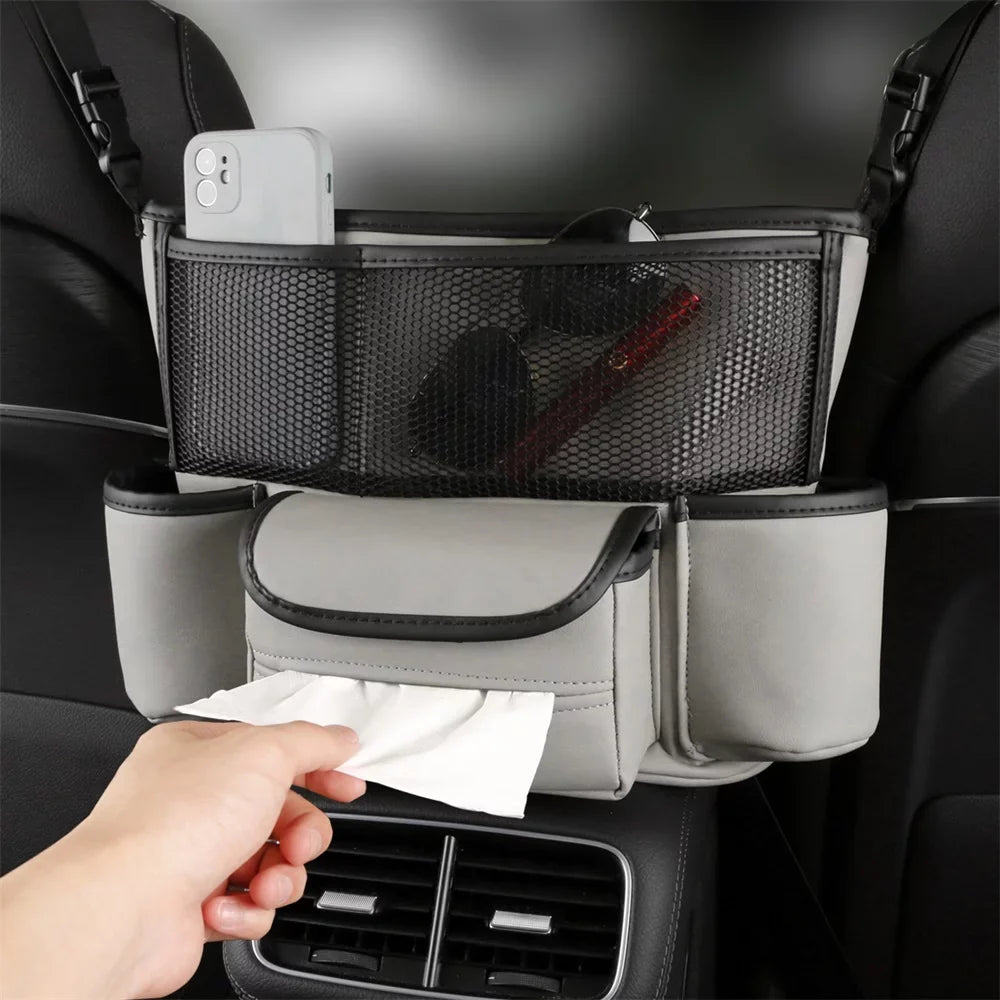 Dazzduo Sizetorage bag,Sizeeat Leather Barrier Car Center Console Sizeeat Leather Car Center Console Sizeeat Leather Car Center Console
