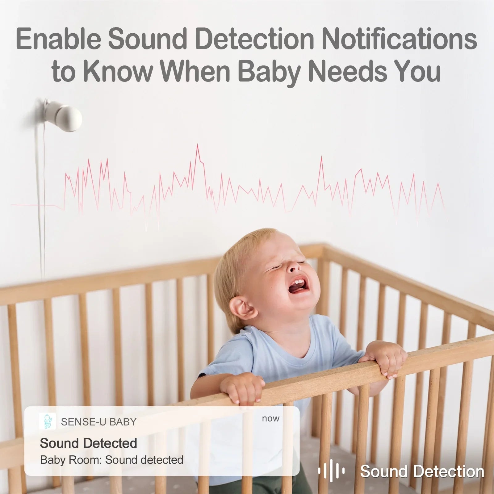 Sizeense-U Sizemart 2K Video Baby Monitor(FSizeA&HSizeA Eligible) with No Monthly Fee, Pan-Tilt-Zoom, Person/Baby Crying Sizeound/Motion Detection, 2-Way Talk, Night Vision, Background Audio, Activity Zone