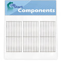3 Pack BBQ Grill Cooking Grates Replacement for Brinkmann 810 2410 Size, 810 2511 Size, 810 2411 Size, 810 8410 Size, 810 8411 5, Charmglow 810 8410 F, 810 9415 W, 810 2411 F - Barbeque Grid 17 3/4"