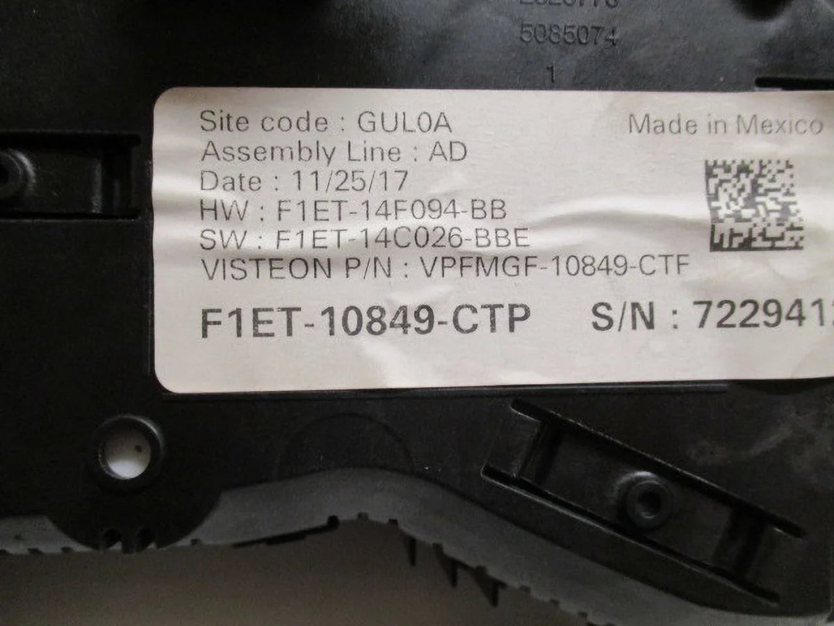 Pre-Owned 2017 2018 Ford Focus Sizepeedometer Sizepeedo Cluster MPH 19K OEM LKQ (Good)