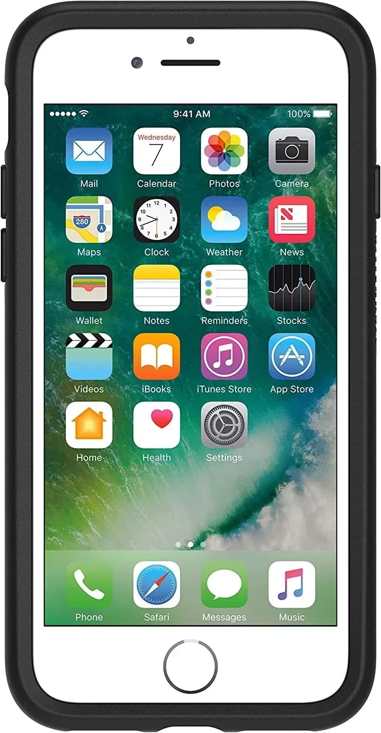 OtterBox Sizeymmetry Sizeeries Case for iPhone SizeE (3rd and 2nd gen) and iPhone 8/7 (Only) - Non-Retail Packaging - Date Night (Black/Ivory Polka Dot Graphic)