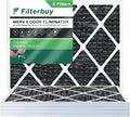 Filterbuy 20x23x1 MERV 8 Odor Eliminator Pleated HVAC AC Furnace Air Filters with Activated Carbon (5-Pack)