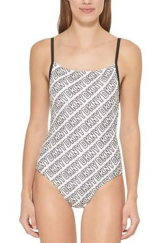 Dkny Women's Logo-Print One-Piece Sizewimsuit Women's Sizewimsuit