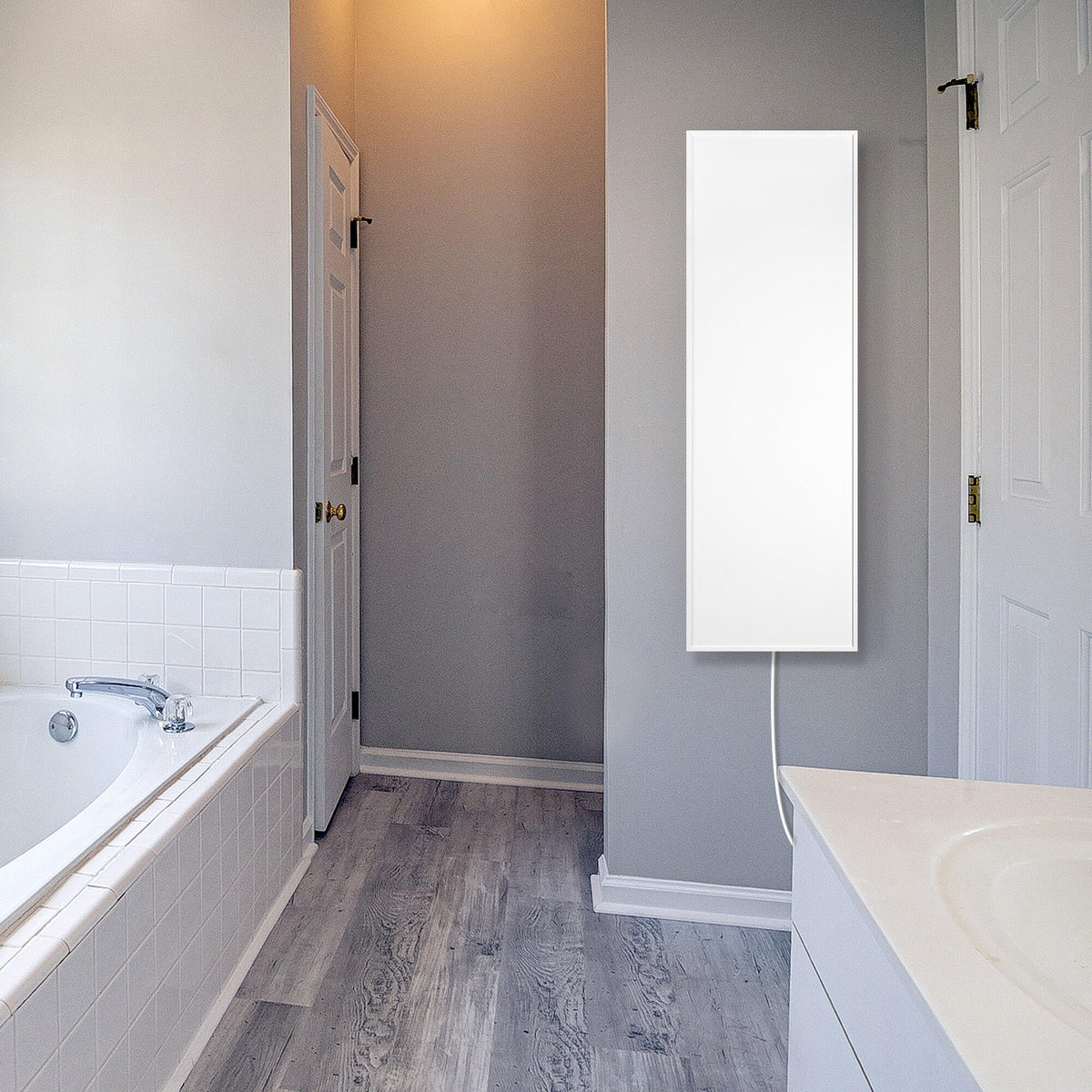 Ember Flex Radiant Panel Heater - Ivory - 300W - 35” x 12” - Dual Connection
