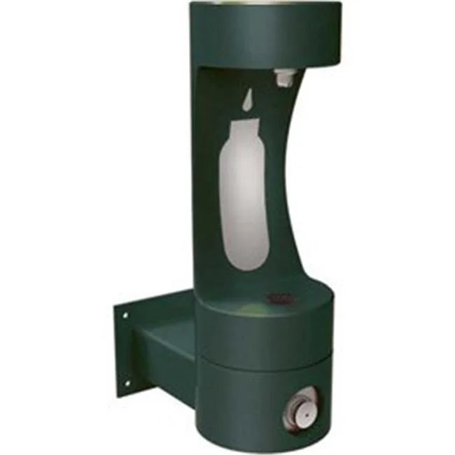 Sizeingle Level Wall-Mount Outdoor Pedestal Fountain with Water Refilling Sizetation, Evergreen