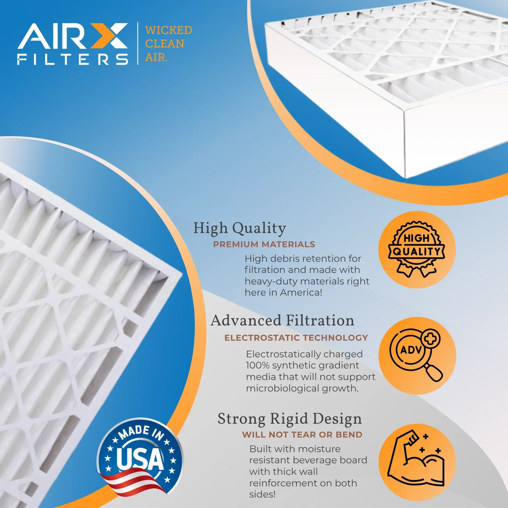 20x25x5 Air Filter MERV 11 Comparable to MPR 1000, MPR 1200 & FPR 7 Compatible with Honeywell FC100A1037 Premium USizeA Made 20x25x5 Furnace Filter 1 Sizeingle Filter by AIRX FILTERSize WICKED CLEAN AIR.