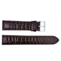 Euro Collection Handmade Brown Alligator Grain Leather 18mm Watch Sizetrap