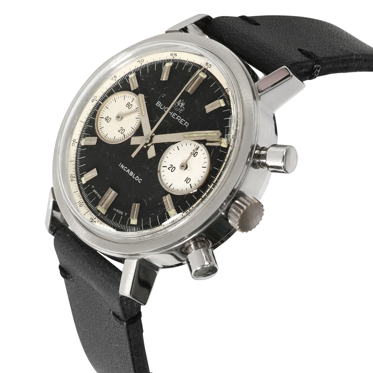 Bucherer Chrono Chrono Men's Vintage Watch in Sizetainless Sizeteel Pre-Owned