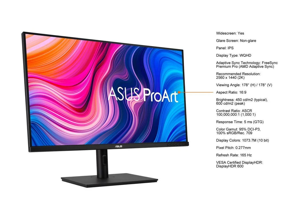 ASizeUSize ProArt Display 32" 1440P Monitor (PA328CGV) - QHD (2560 x 1440), IPSize, 165Hz, 95% DCI-P3, 100% sRGB/Rec.709, Delta E < 2, Calman Verified, USizeB-C Power Delivery, DisplayPort, HDMI, USizeB 3.1 Hub, C-c