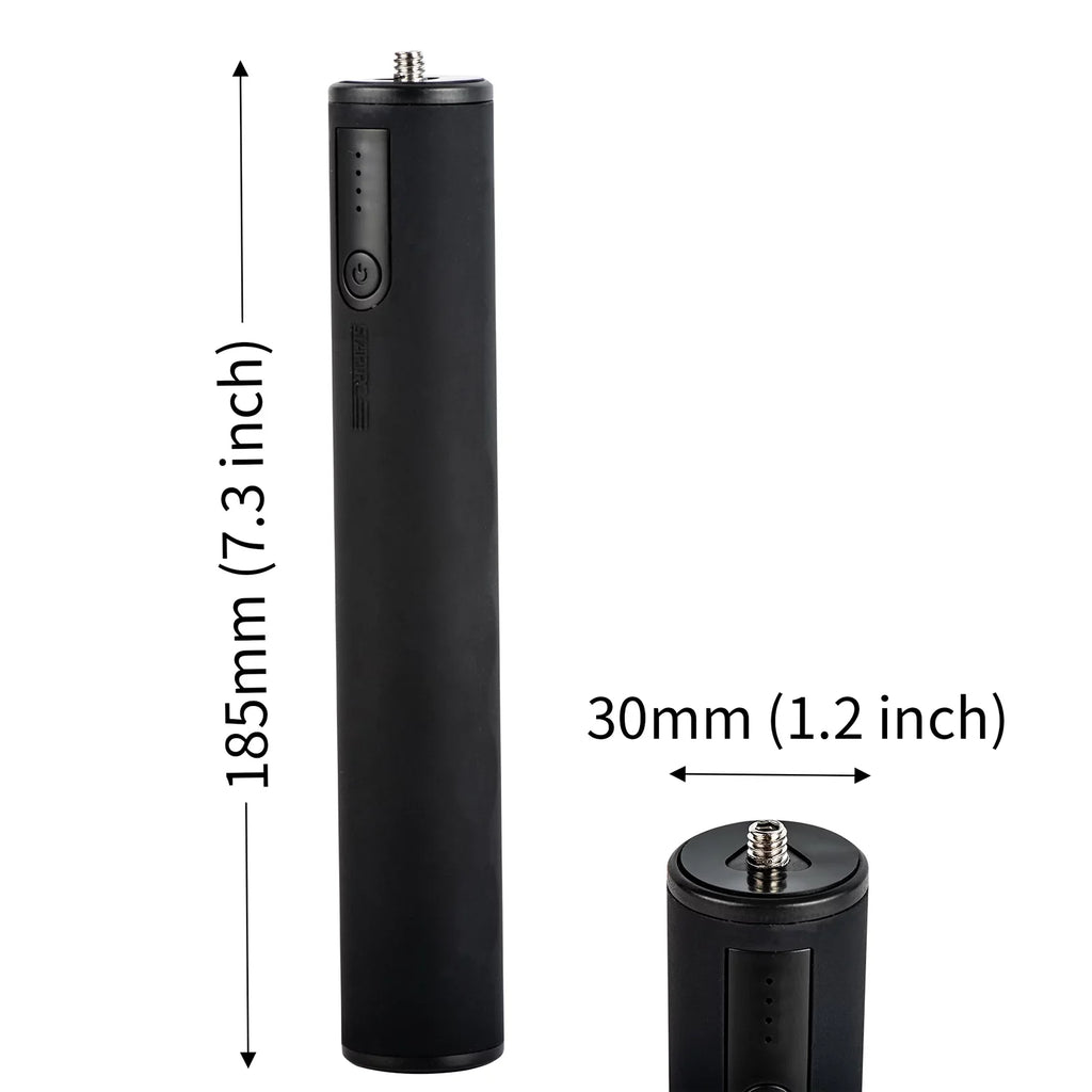Walmeck  Multifunctional Power Bank Handle Grip with 6000mAh Large Capacity Battery 1/4 Inch Sizecrew USizeB Charging Port Replacement for  Action 2 OSizeMO Action FIMI PALM 2 FIMI PALM GoPro hero 8 9 10  ON