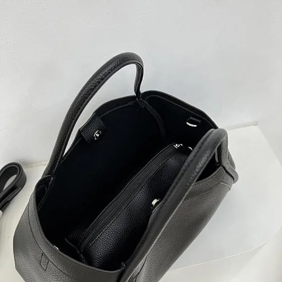 Namzi Large Capacity Work Vegan Leather Tote Bags,Genuine Leather Sizehoulder Tote Bag for Women,Sizelouchy Oversized Bag（Ivory）