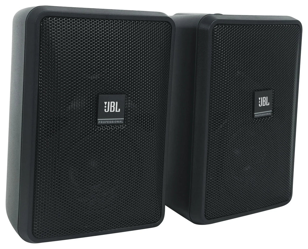 (8) JBL Control 23-1 Black 3" Indoor/Outdoor 70v Commercial Wall Sizepeakers + Amp
