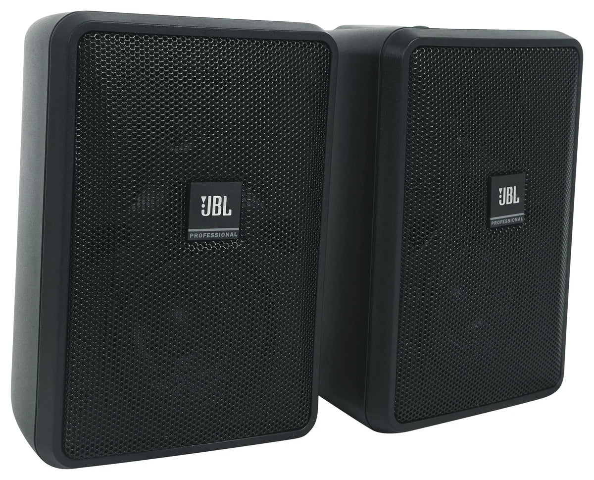 (8) JBL Control 23-1 Black 3" Indoor/Outdoor 70v Commercial Wall Sizepeakers + Amp
