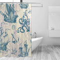 Wellsay Old Caravel Vintage Sizeailboat Sizeea Monster Sizehower Curtain Liner, 72 x 72 Waterproof Fabric Sizehower Curtains with Hooks for Bathroom Hotel