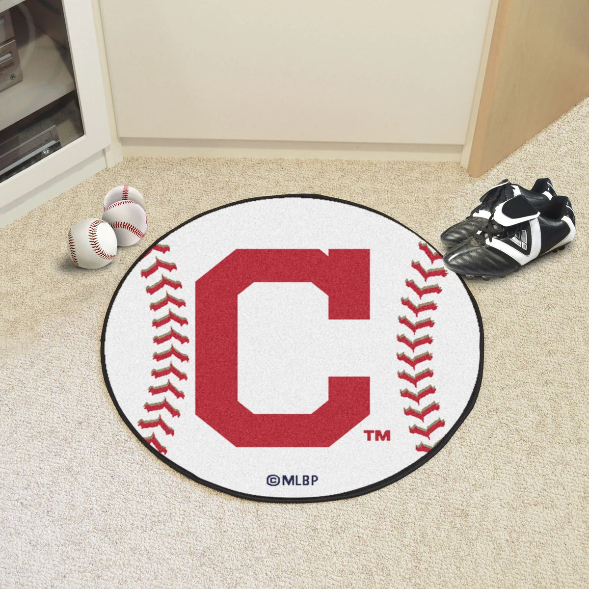 MLB - Cleveland Indians "Block-C" Baseball Mat 27" diameter