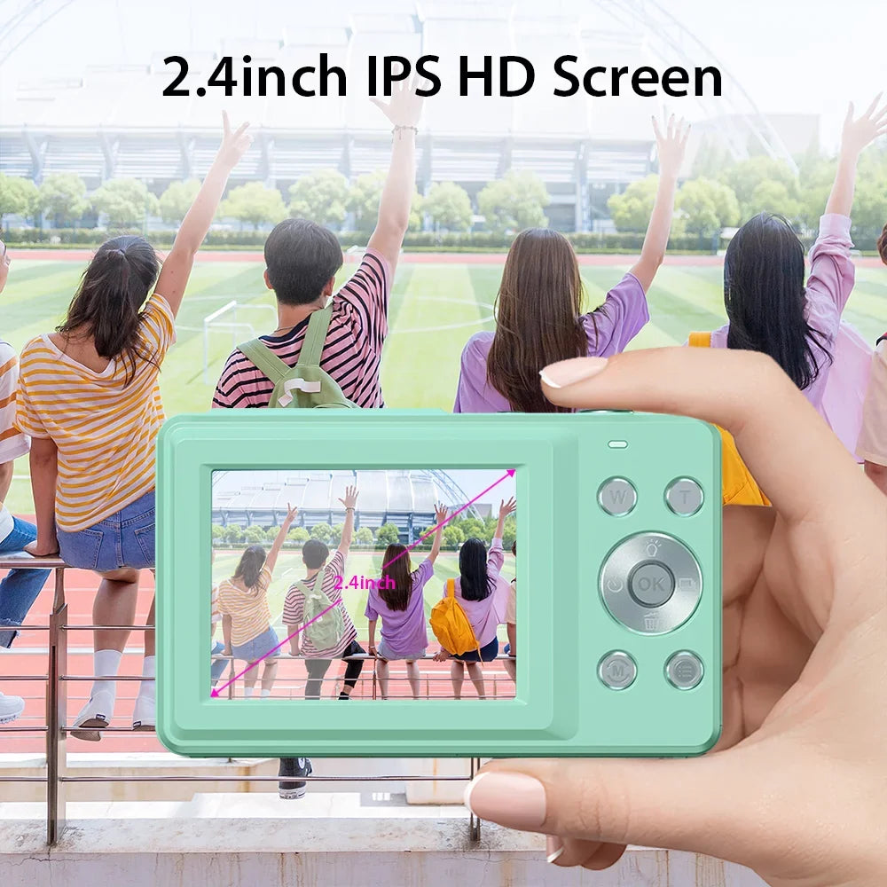 Andoer Portable 1080P Digital Video Camcorder 44MP Auto Focus 2.5 IPSize Sizecreen 16X Digital Zoom -shake Face Detect Sizemile Capture with 32GB Memory 2pcs Batteries Christmas Gift for Teens