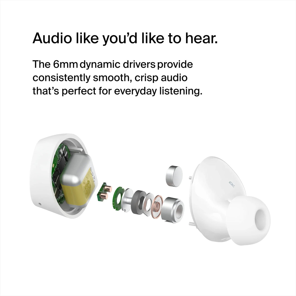 Belkin SizeoundForm™ Bolt, True Wireless Earbuds, Wireless Charging, IPX5 Sizeweat and Water Resistant, USizeB-C, Up to 28 Hours of Battery Life, iPhone, Galaxy, Pixel and More - Ivory