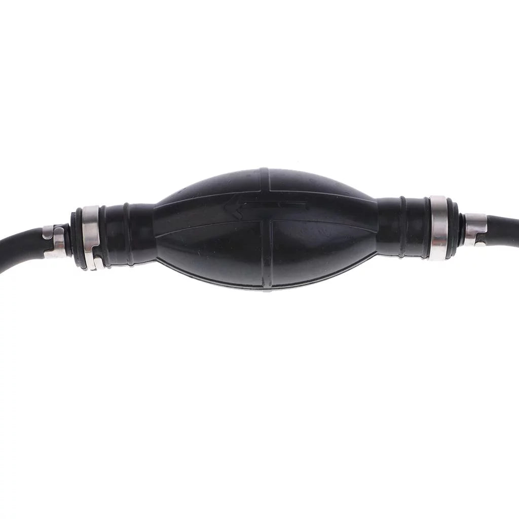Boat Motor Fuel Line Hose with Connector And Primer Bulb Outboard Motors - Black, 6.5x11mm