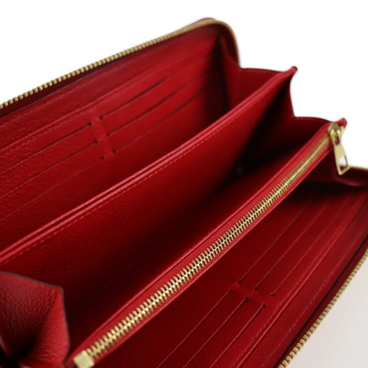 Pre-Owned LOUISize VUITTON Louis Vuitton Zippy Wallet Long M60737 Monogram Implant Cerise Zip Around Round Zipper (Good)