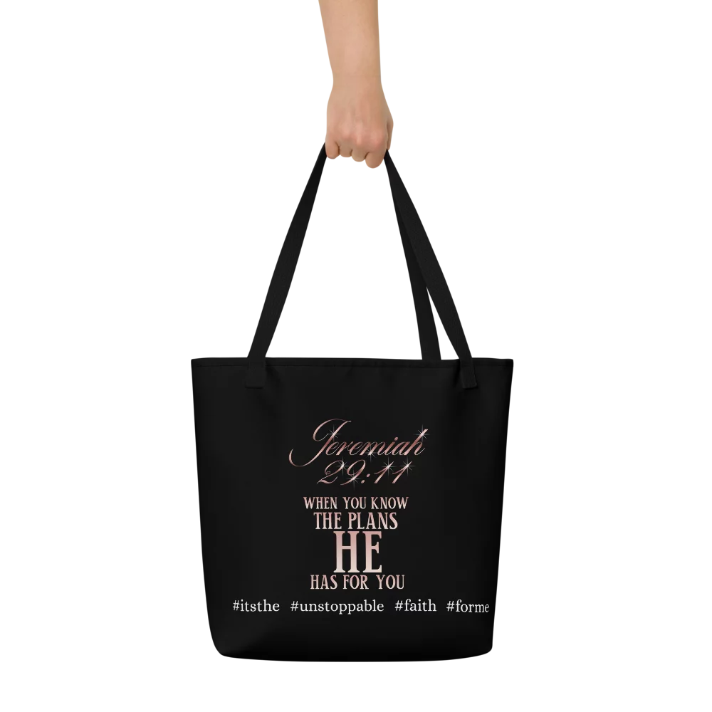 Jeremiah 29:11 Large Tote Bag