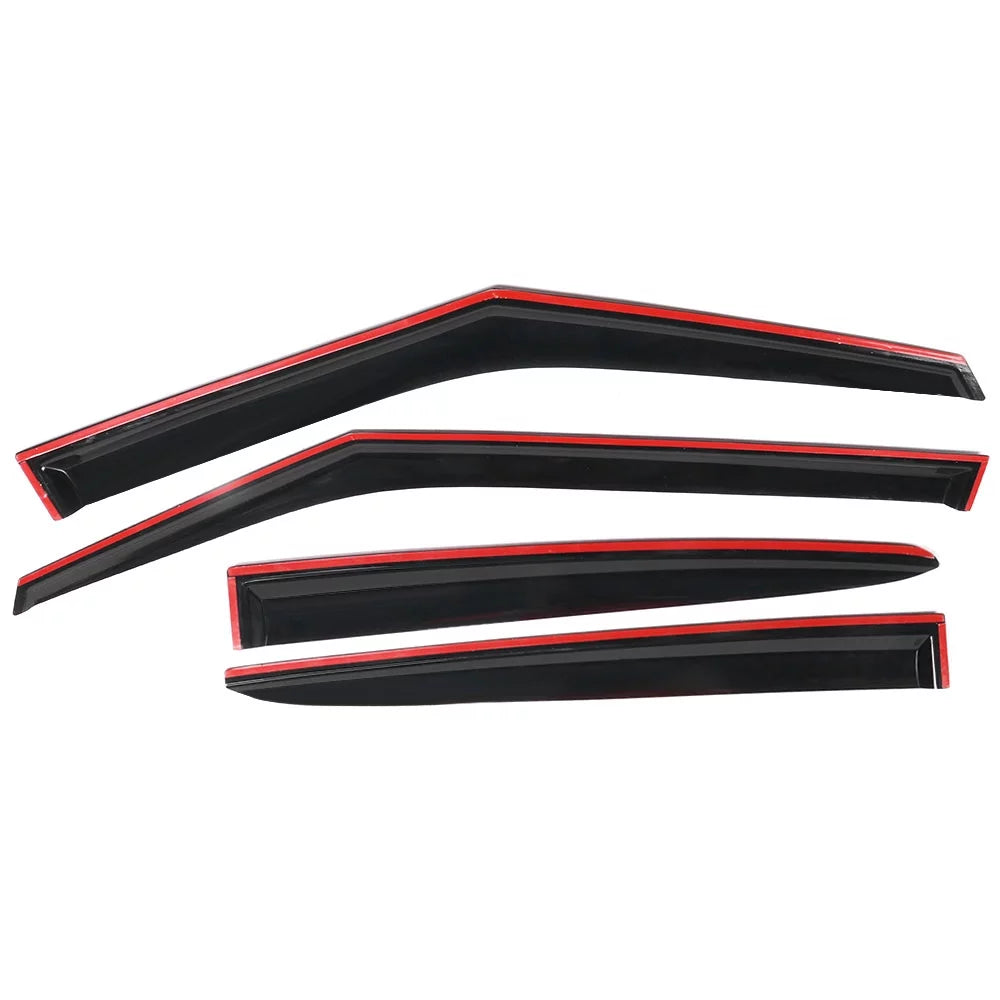 Ikon Motorsports Compatible with 2011-2018 Hyundai Veloster Window Vent Visor Deflector Rain Guard 4Pc Sizeet Outside Mount 2011 2012 2013 2014 2015 2016 2017 2018