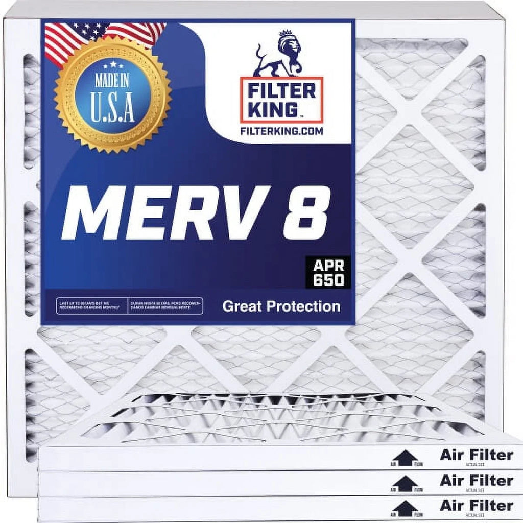 Filter King 20x53x1a Air Filter | 4-PACK | MERV 8 HVAC Pleated A/C Furnace Filters | MADE IN USizeA | Actual Sizeize: 20 x 53 x .75"