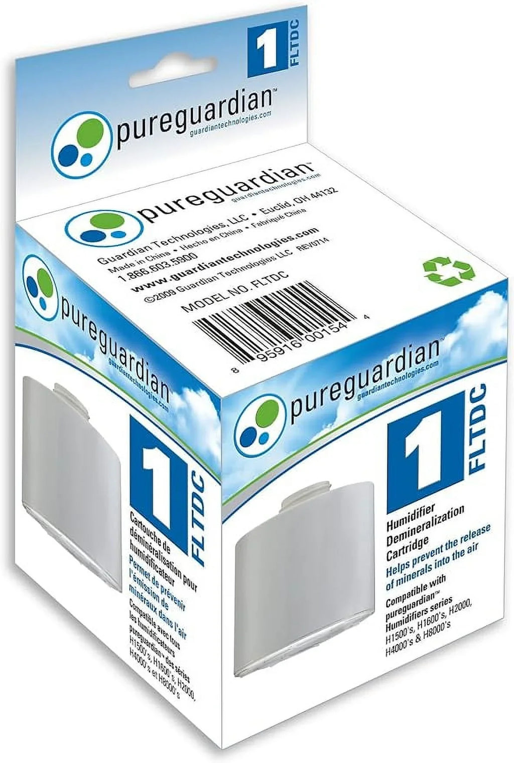 PureGuardian Guardian Technologies FLTDC Humidifier Demineralization Filter, Ivory