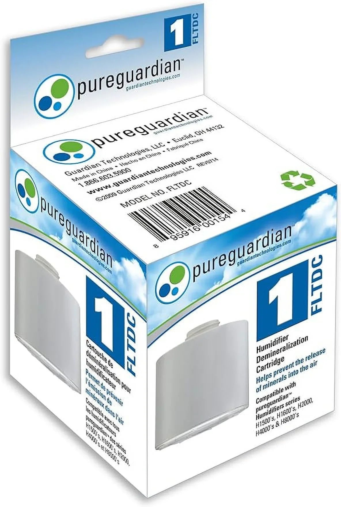 PureGuardian Guardian Technologies FLTDC Humidifier Demineralization Filter, Ivory