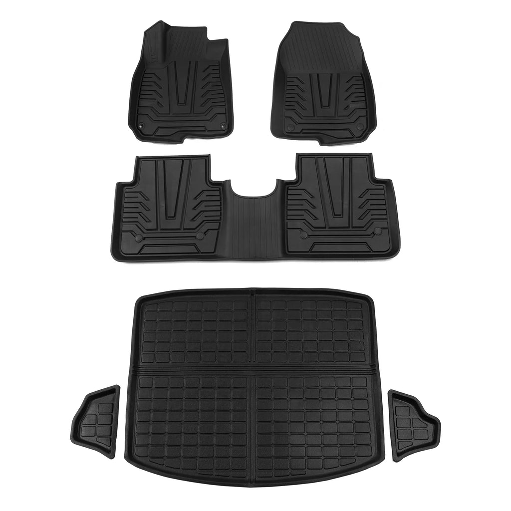 Fit 2017-2022 Honda CRV Fuel Floor Mats Cargo Liner 2021 CR-V Accessories (Trunk Mats + Floor Mats)
