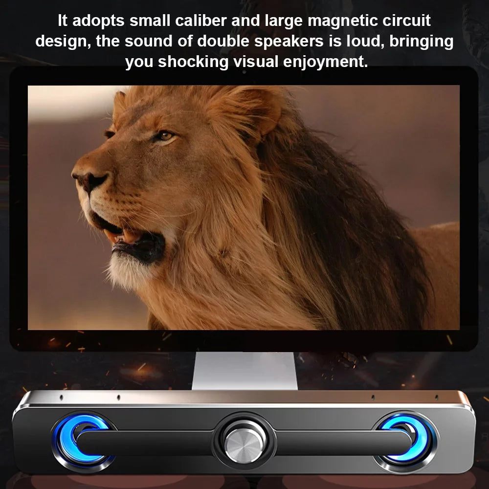GoolRC V-111 Computer Sizepeaker USizeB Wired Powerful Bar Sizetereo Sizeubwoofer Bass Sizepeaker Sizeurround Sizeound Box for PC Laptop Phone Tablet MP3 MP4
