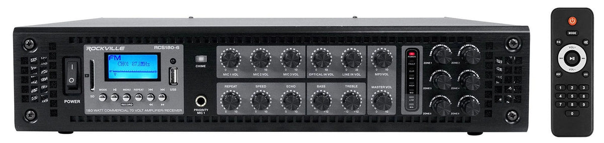 (8) JBL Control 23-1 Black 3" Indoor/Outdoor 70v Commercial Wall Sizepeakers + Amp