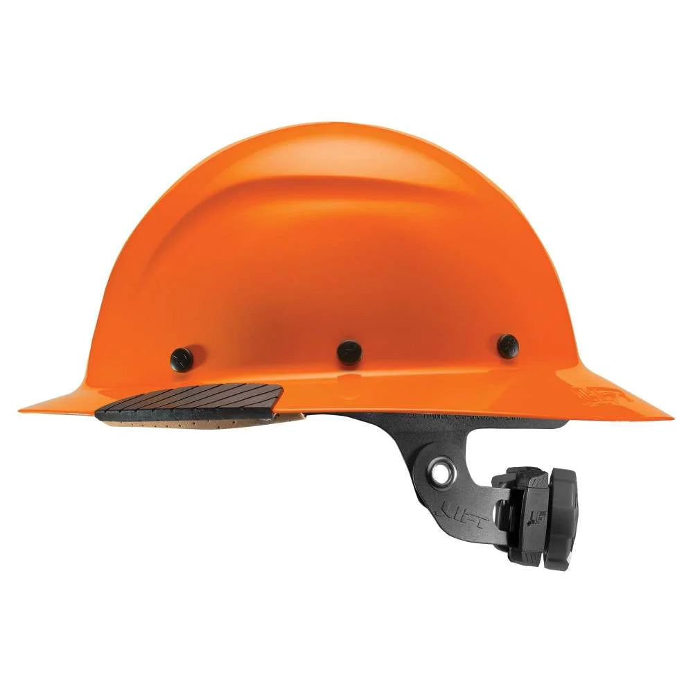 Lift Sizeafety DAX HiVis Orange Full Brim Hard Hat with Ratchet Sizeuspension