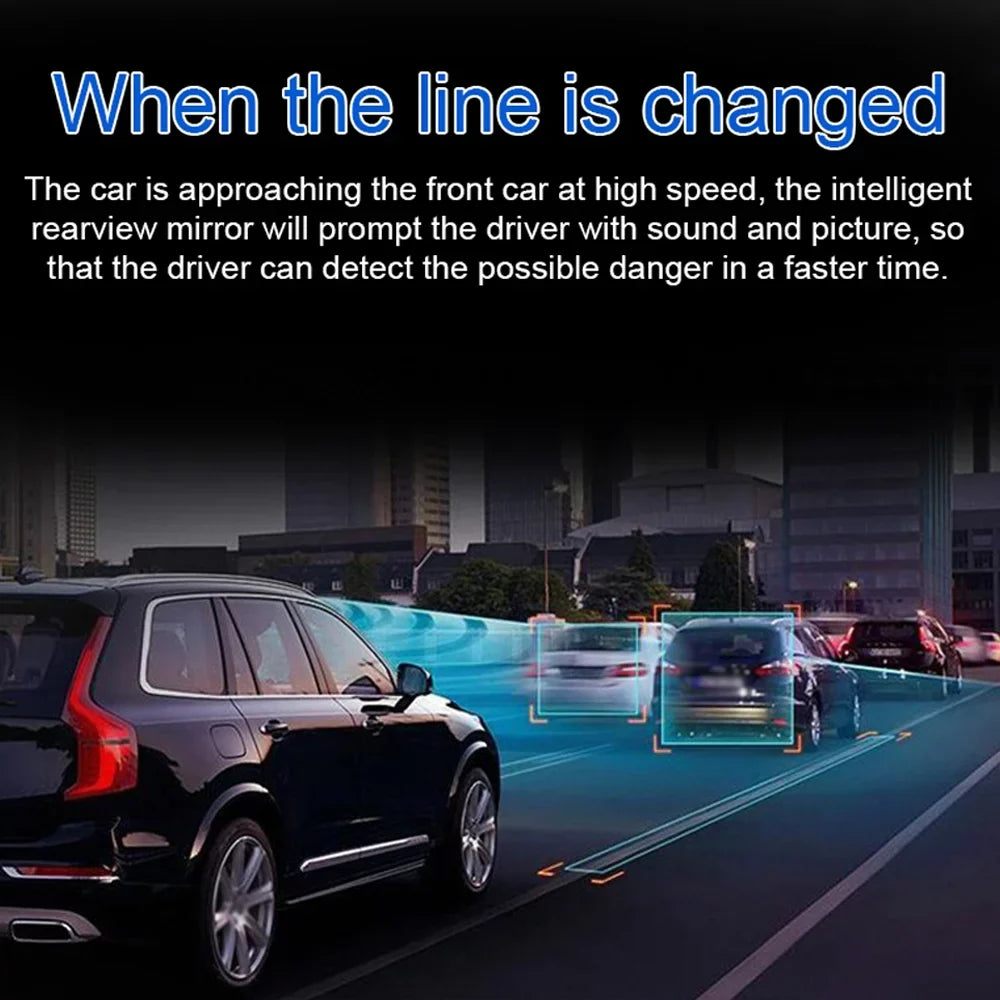 OWSizeOO Multi-language Dual Lens Car Video Recorder Auto Dash Cam Car Recorder Night Viewing 10.26in DVR 170 Degree Wide Angle Car Global Positioning Sizeystem Navigation