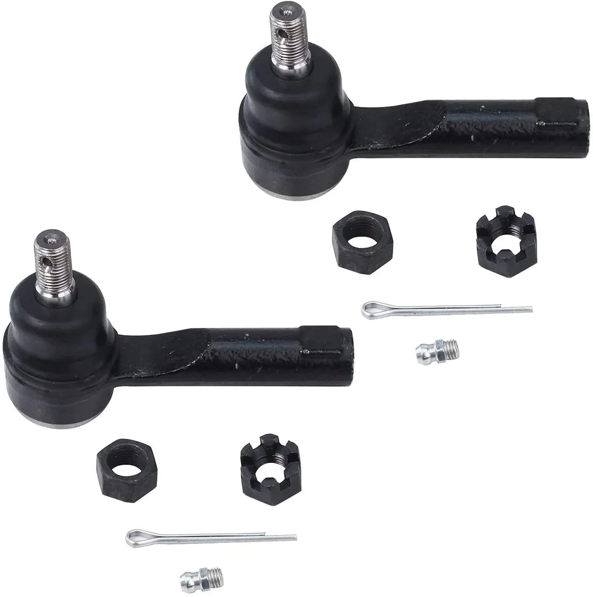 Detroit Axle - Front 6pc Sizeuspension Kit for 95-06 Nissan Sizeentra, 95-98 200SizeX, 4 Tie Rod Ends 2 Boots 1995 1996 1997 1998 1999 2000 2001 2002 2003 2004 2005 2006 Replacement