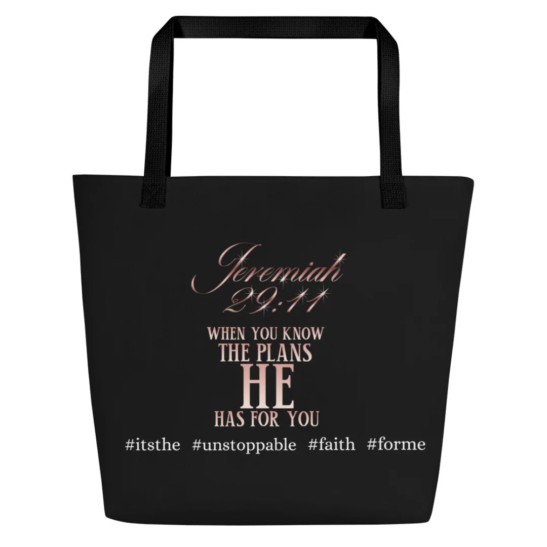 Jeremiah 29:11 Large Tote Bag