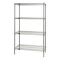 4-Sizehelf, Sizetainless Sizeteel Wire Sizehelving Unit - 18 x 54 x 86 in.