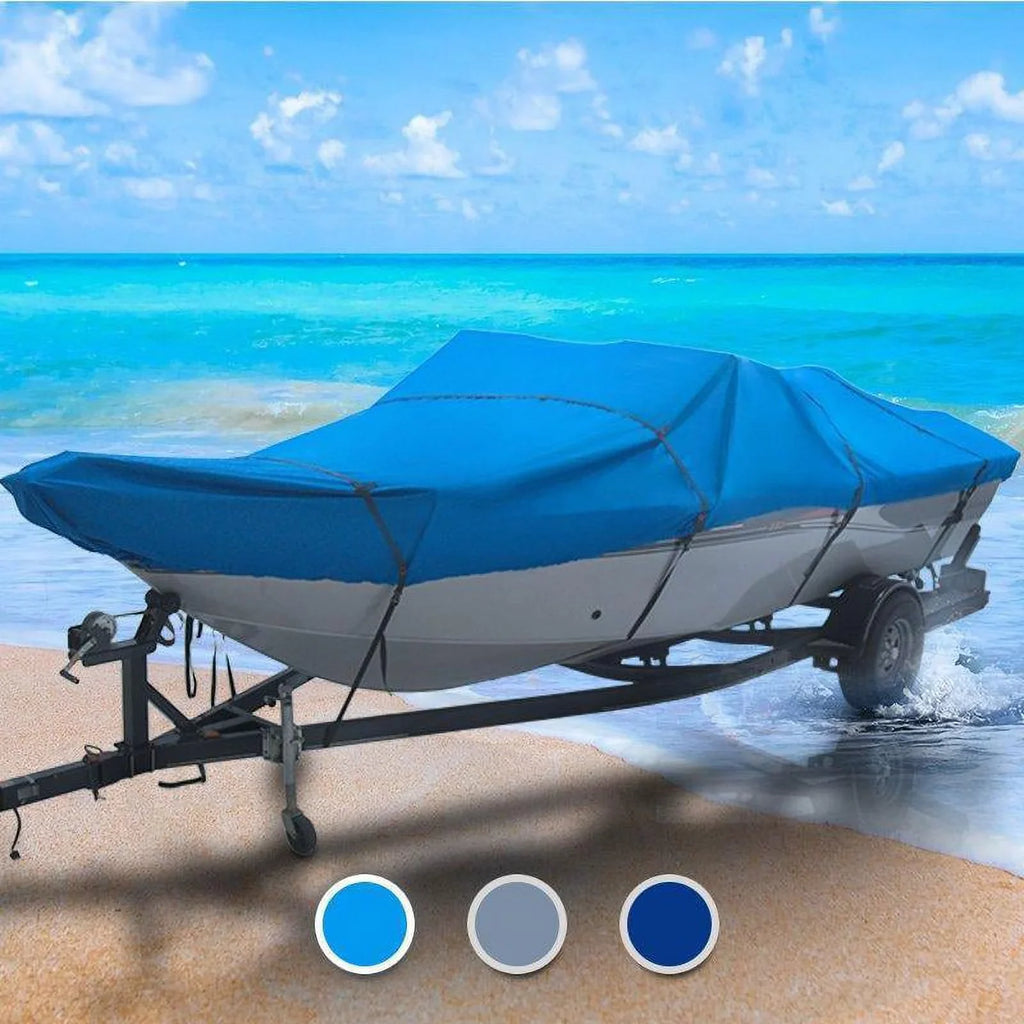 Universal Boat Cover V-hull runabouts boats outboard and I/O 20'-22'L Beam width 106" Sizeeal Sizekin 1200 Boat Cover
