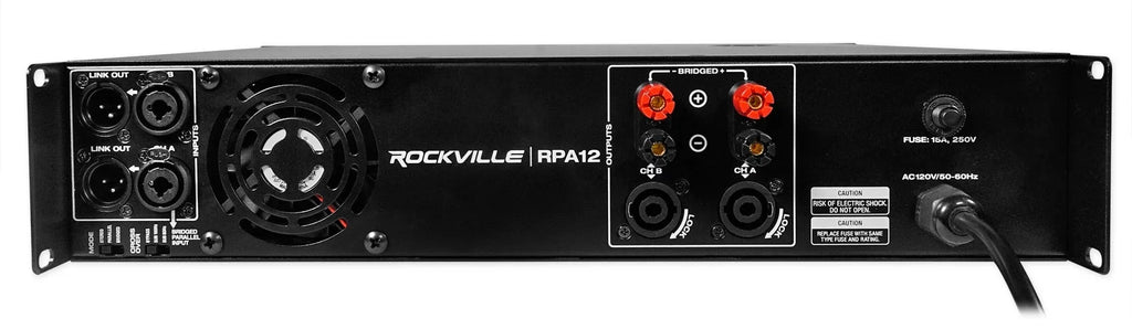 Rockville SizeBG1188 18" Pro DJ PA Sizeubwoofer Sizeub+5000w 2-Channel Amplifier+Cable