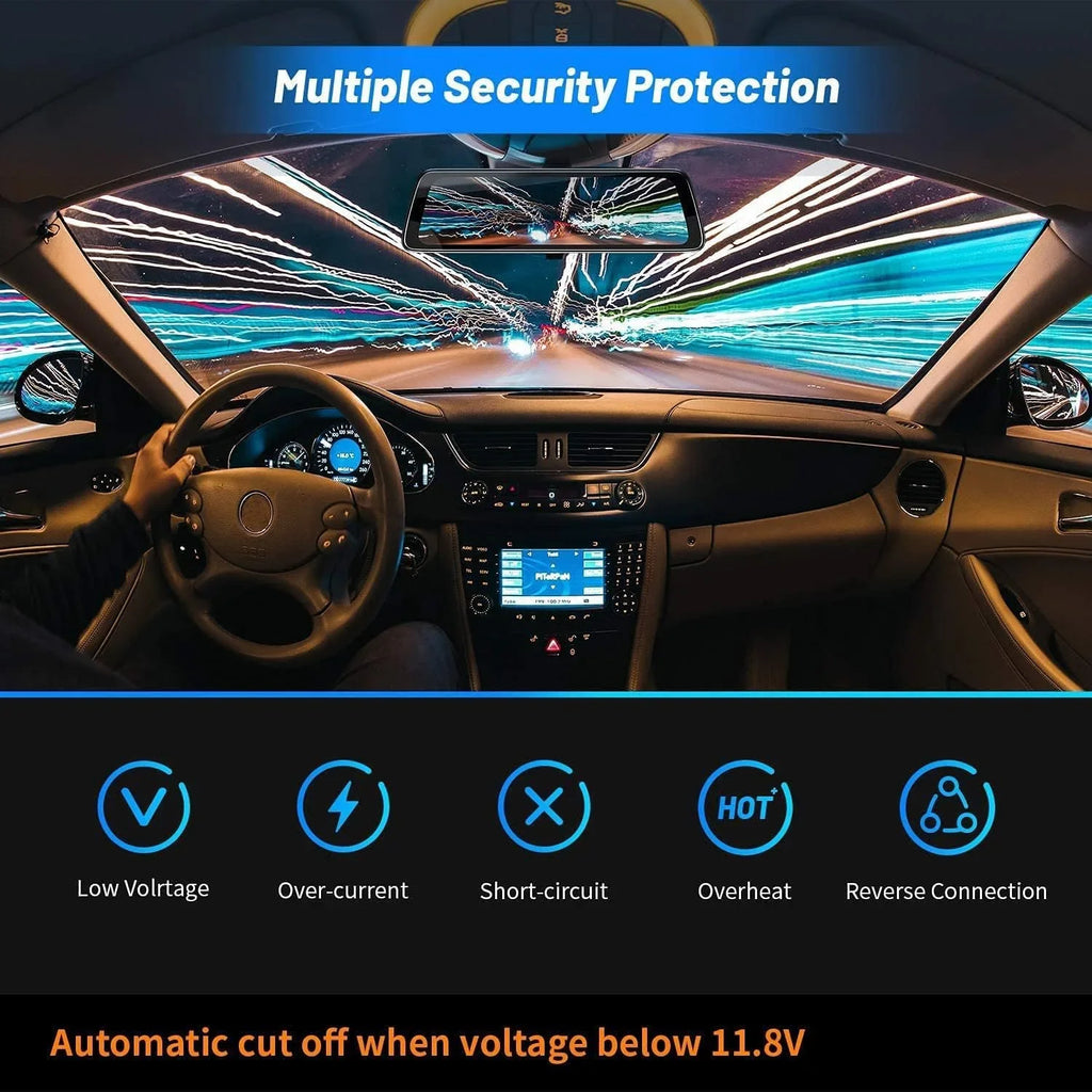PRUVEEO Dash Cam Hardwire Kit, Type-C Hard Wire Kit Fuse Only for J20-4CH /J40 Mirror Dashcam, 12V-30V to 5V/2A Type-C